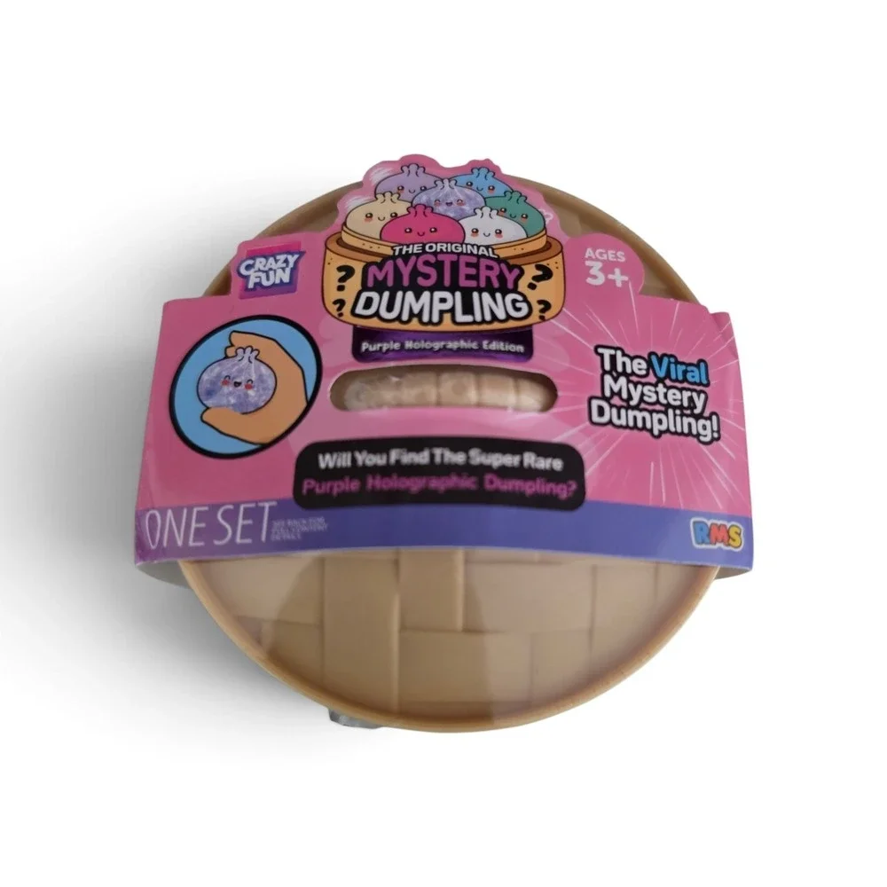 Viral Five Below Mystery Squishy Dumpling Bun~New~Purple Holographic Edition